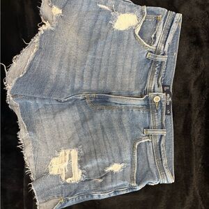 Hollister Distressed Blue Jean Shorts